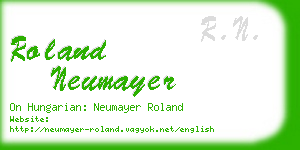 roland neumayer business card